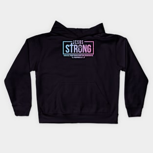 Jesus Strong Neon Kids Hoodie